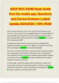 ASCP BOC EXAM Study Guide from the mobile app | Questions and Correct Answers | Latest Update 2024/2025 | 100% PASS