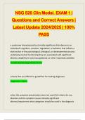 NSG 526 Clin Modal. EXAM 1 | Questions and Correct Answers | Latest Update 2024/2025 | 100% PASS