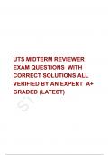 UTS MIDTERM REVIEWER EXAM QUESTIONS  WITH CORRECT SOLUTIONS ALL VERIFIED BY AN EXPERT  A+ GRADED (LATEST)