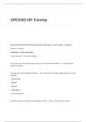 SPED383 CPI Training Test Questions and Answers