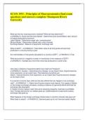 ECON 1951 - Principles of Macroeconomics final exam questions and answers complete Thompson Rivers University What are the four macroeconomic markets? What do they determine? - ANSW..Good and Services Market - Determines price level/inflation rate, amount