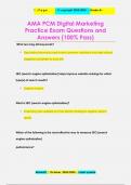 AMA PCM Digital Marketing  Practice Exam Questions and  Answers (100% Pass)