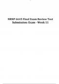 NRNP 6645 Final Exam Review Test Submission Exam - Week 11