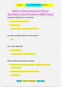 BACA Comprehensive Exam Questions and Answers (100% Pass)