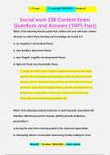 Social work 238 Content Exam Questions and Answers (100% Pass)