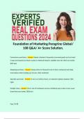 Foundation of Marketing Peregrine Global/ 108 Q&A/ A+ Score Solution