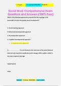 Social Work Comprehensive Exam Questions and Answers (100% Pass)