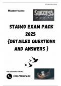 STA1610 EXAM PACK 2025  {DETAILED QUESTIONS AND ANSWERS }