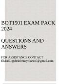 BOT1501 Exam pack 2024(Questions and answers)