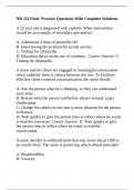 NR 222 / NR222 Chamberlain College Of Nursing -NR 222 Final Practice Questions With Complete Solutions