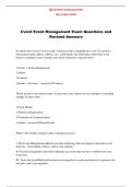 Cvent Event Management Exam Questions and Revised Answers