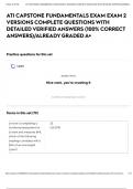 ATI CAPSTONE FUNDAMENTALS EXAM EXAM 2 VERSIONS COMPLETE 250 QUESTIONS WITH DETAILED VERIFIED ANSWERS (100% CORRECT ANSWERS)/ALREADY GRADED A+