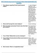 PSYC 140 (Developmental Psychology) FINAL EXAM QUESTIONS AND  ANSWERS