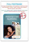 Test Bank For Maternal-Child Nursing, 6th Edition, by Emily Slone McKinney, 9780323697880, All Chapters 1-55 LATEST