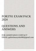 FOR3701Exam pack 2024(Questions and answers)