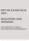 INF1505 Exam pack 2024(Introduction to Business Information Systems)