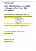 KNES 102A FINAL Exam Latest 2024  .2025 Accurate Fall-Spring 100%  Verified Exam