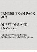 LRM1501 Exam pack 2024(Questions and answers)