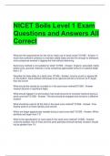 NICET Soils Level 1 Exam Questions and Answers All Correct 