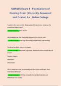 NUR155 Exam 4 | Foundations of Nursing Exam | Correctly Answered and Graded A+ | Galen College