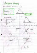 Summary of Analytical Geometry Basics