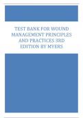 WOUND MANAGEMENT PRINCIPLES AND PRACTICES 3RD EDITION BY MYERS