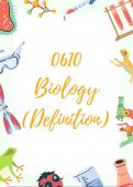 IGCSE Biology (0610) - Definition