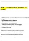 TEAS 7 - Science Practice Questions And Answers.