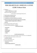 PEDS 2024-2025 EXAM 1 (MODULES 1-3) STUDY GUIDE Professor Flynn