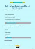 Quiz 1 WX 201-Questions and Correct  Verified Answers