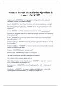 Milady's Barber Exam Review Questions & Answers 2024/2025