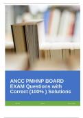 ANCC PMHNP BOARD EXAM Questions with Correct (100- ) Solutions.