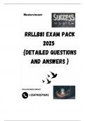 RRLLB81 EXAM PACK 2025  {DETAILED QUESTIONS AND ANSWERS }