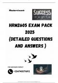 HRM2605 EXAM PACK 2025  {DETAILED QUESTIONS AND ANSWERS }