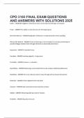 CPO 3103 FINAL EXAM QUESTIONS AND ANSWERS WITH SOLUTIONS 2025