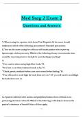 Med Surg 2 Exam 2   Questions and Answers & Rationales, 100% Verified