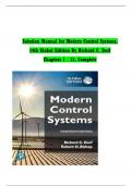 Instructors Solutions Manual for Modern Control Systems, 12th Edition by Richard C. Dorf, Robert H. Bishop