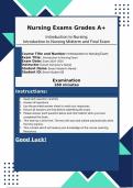 Introduction to Nursing 204-2025 Intro to Nursing Midterm Exam Review Questions with Verified Solutions | 100% Pass Guaranteed | Graded A+ |