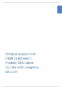 Physical Assessment (NUR 2180) Heent module 5&6 Latest Update with complete solution 