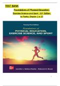 Test Bank for Foundations of Physical Education: Exercise Science and Sport 21st Edition by Deborah Wuest and Walton-Fisette, All 1-15 Chapters Covered ,Latest Edition, ISBN:9781264461653