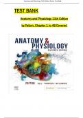 Test Bank for Anatomy and Physiology 11th Edition by Patton, Bell, Thompson & Williamson All 1-48 Chapters Covered ,Latest Edition, ISBN:9780323775717