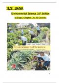 Test Bank for Environmental Science: The Study of Interrelationships, 16th Edition by Enger & Smith All 1-20 Chapters Covered ,Latest Edition, ISBN:9781260722239