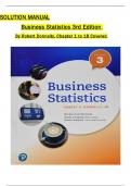 Solution Manual For Business Statistics 3rd Edition by Robert Donnelly All 1-18 Chapters Covered ,Latest Edition, ISBN:9780134685267