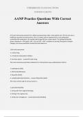 AANP Practice Questions With Correct Answers