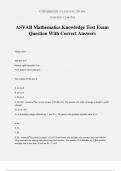 ASVAB Mathematics Knowledge Test Exam Question With Correct Answers