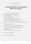 ASVAB 2024 MATH Set Exam Questions With Correct Answers