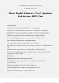 Abeka English Literature Test 1 Questions And Answers 100% Pass