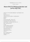 Pharm 5334 UTA FNP Exam Questions And Answers 100% Pass