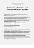 Pharmacology 5334 Module 6 Exam Questions And Answers 100% Pass