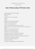 Quiz 1 Pharmacology 5334 Study Guide.